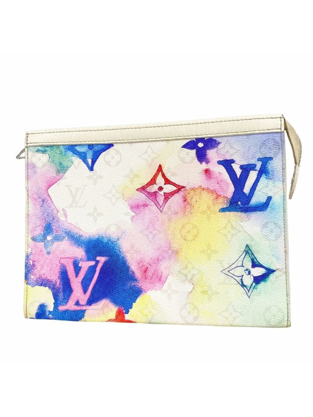 Louis Vuitton Clutch Monogram Water Color Pochette Voyage MM Multicolor